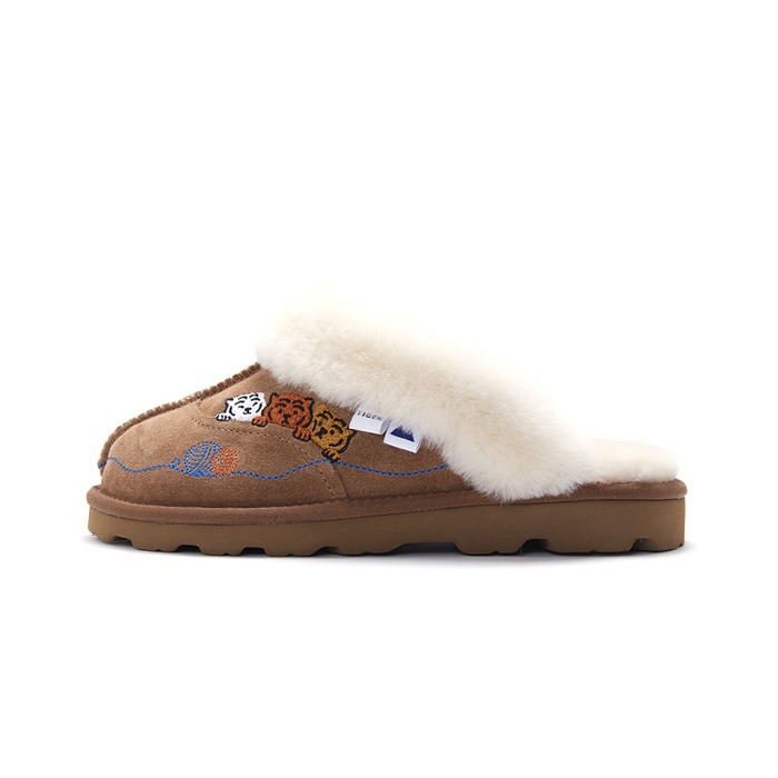 Jobless Tiger Ugg Slippers Hickory
